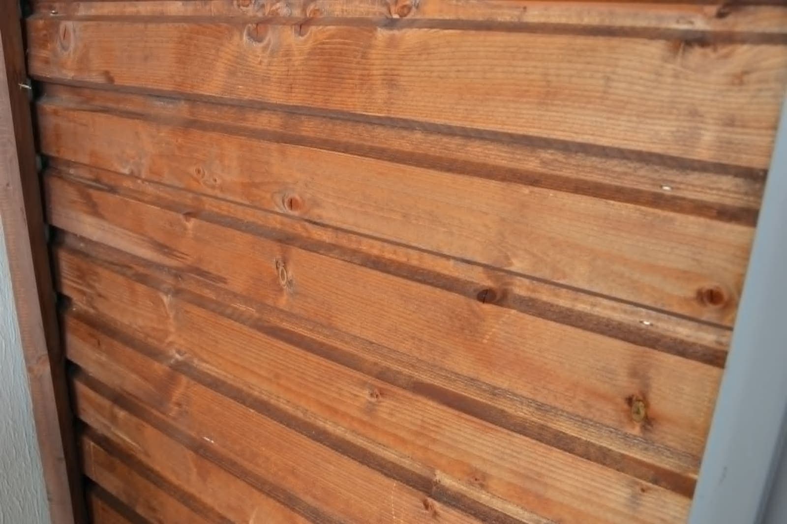 Balcony timber cladding cleaned up — After
