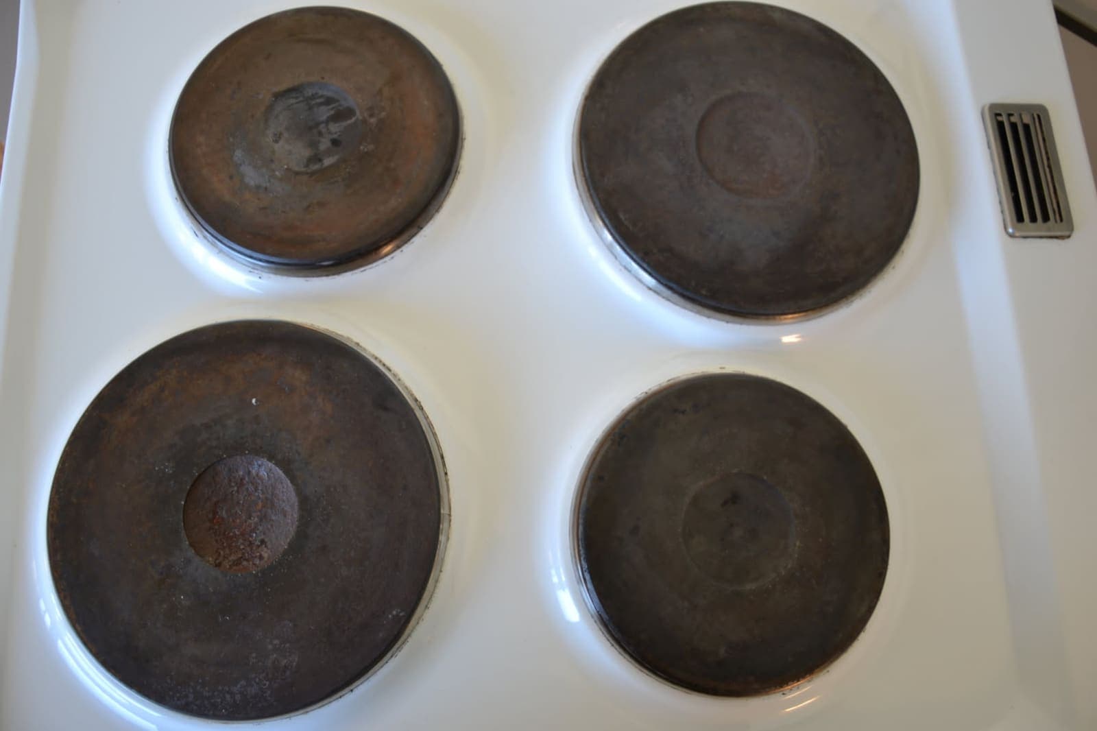 Cooktop — years of burnt-on spills lifted off — After